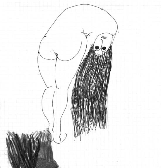 Caroline Bouissou, dessins au feutre sur papier (15x21cm) 2006
