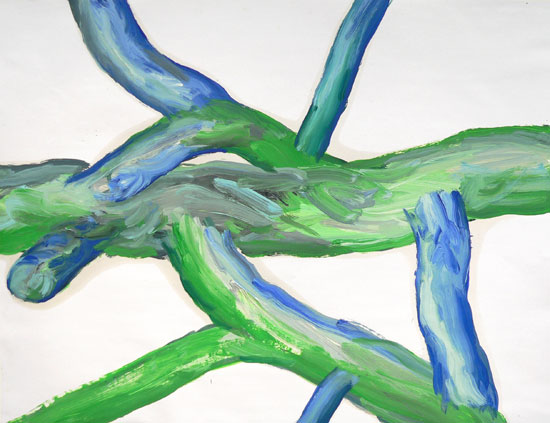 Matthieu Montchamp, sans titre, huile sur papier 2006